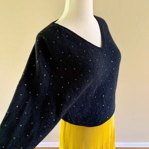 MENDOCINO Lambs wool & Angola sweater with sequins